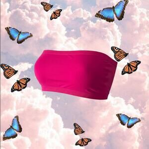 Forever 21 Hot Pink Bandeau Top